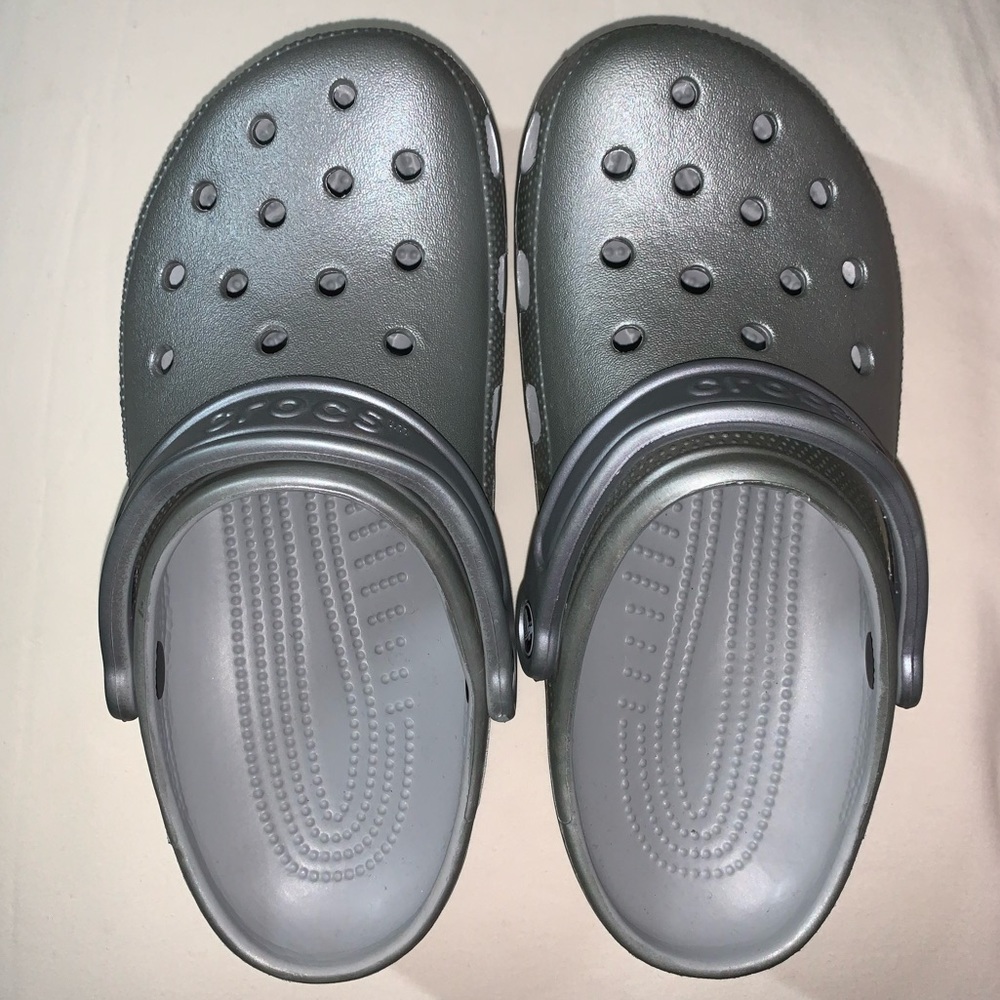 Silver Crocs